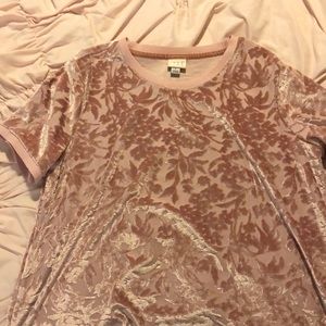 Pink velvet top
